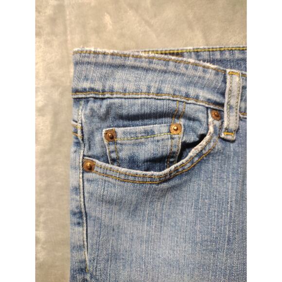 Levi's 545 Low Boot Cut Blue Jeans Women's 12M Medium Wash Altered Hem - Picture 5 of 10